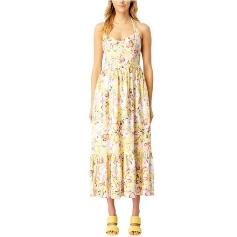 Bardot Halter Floral Labella Midi Dress